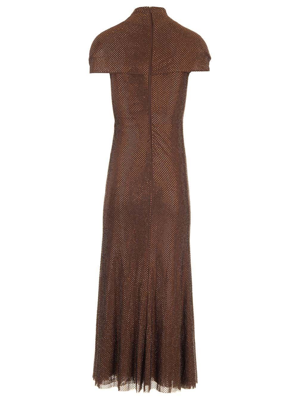 Al Duca D'Aosta Self-portrait Abito Midi In Mesh