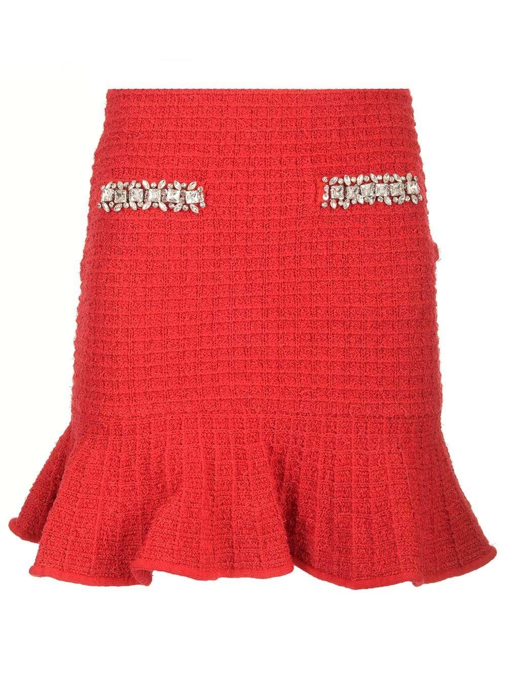 Al Duca D'Aosta Self-portrait Mini gonna godet