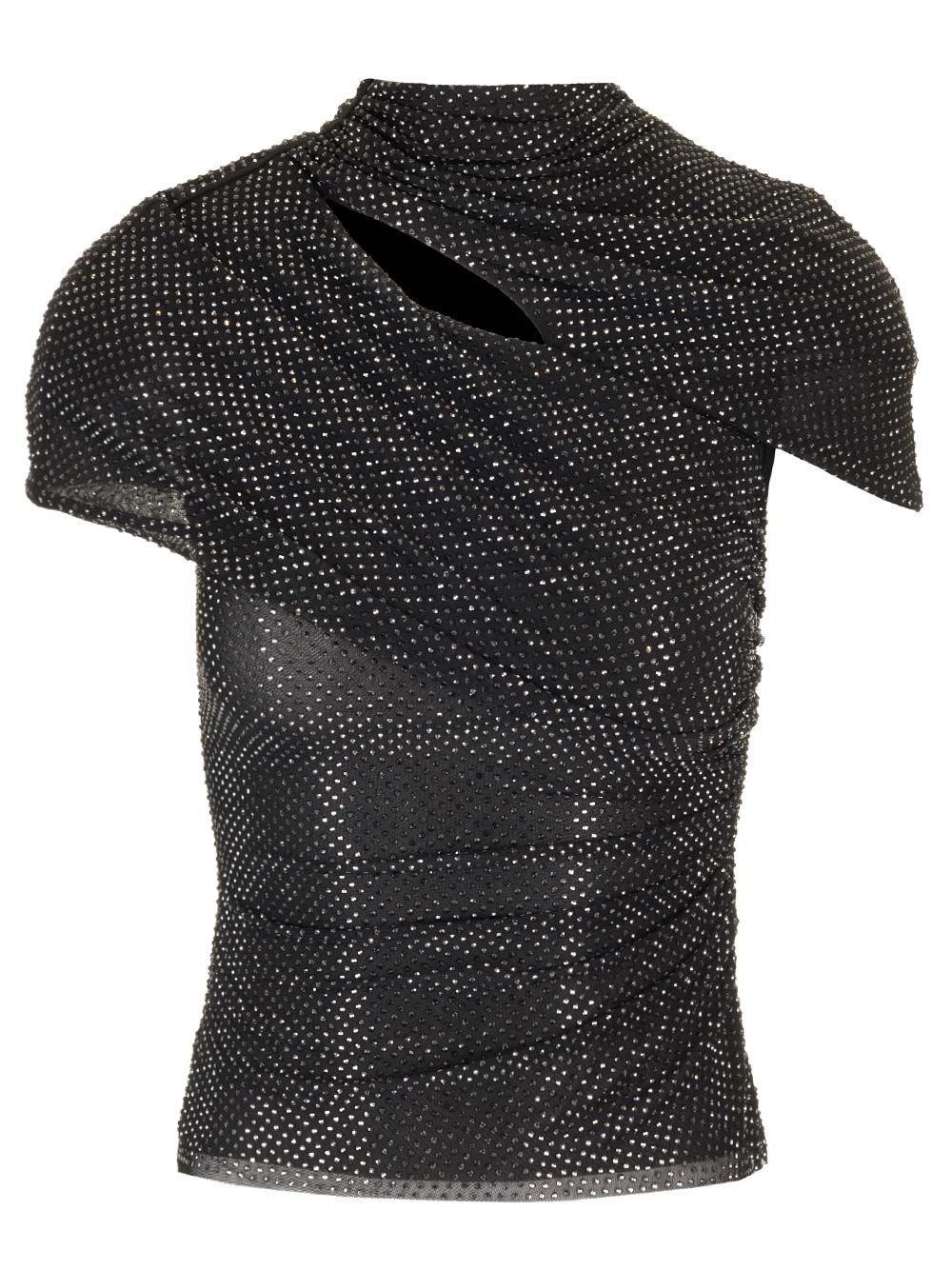 Al Duca D'Aosta Self-portrait Top in mesh