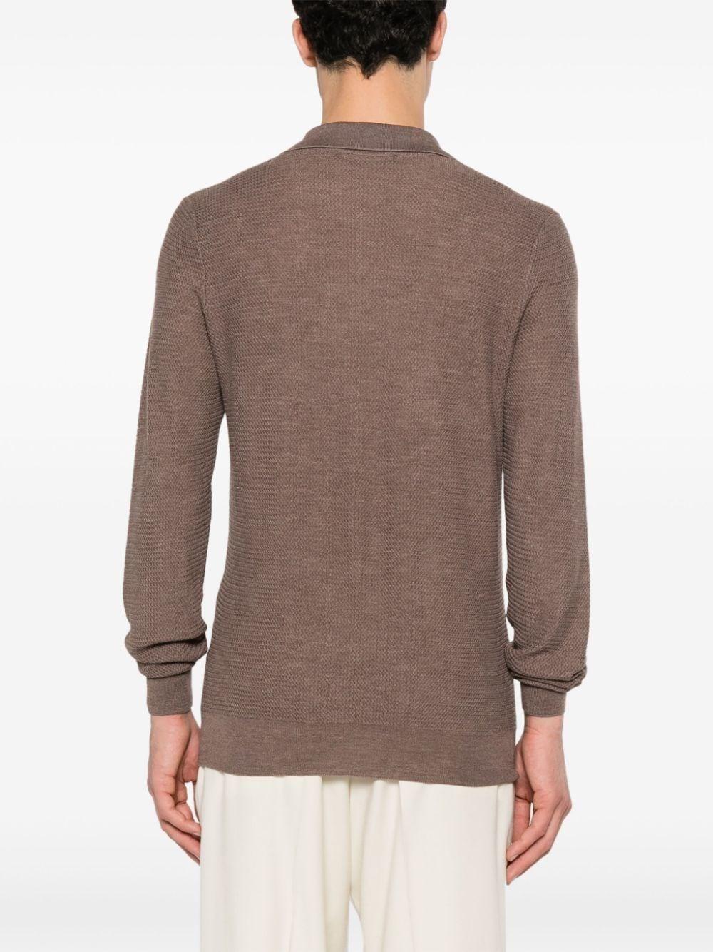 Al Duca D'Aosta Tagliatore Polo In Lana E Seta