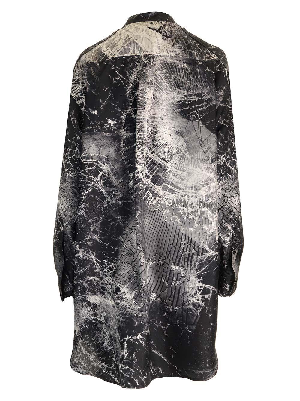 Al Duca D'Aosta Alexander Mcqueen DAY DRESS SMASHED SCREEN SILK TWILL