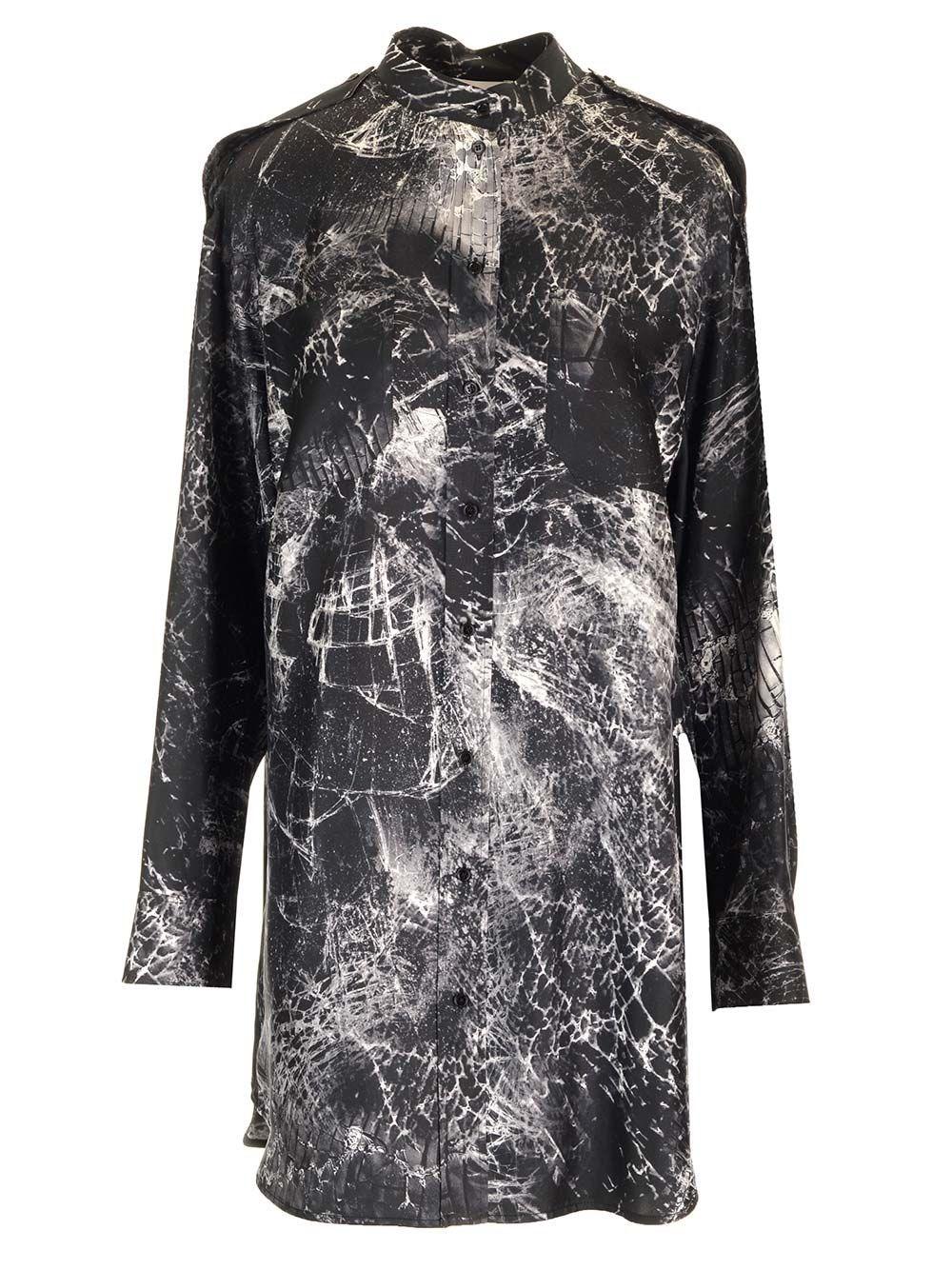 Al Duca D'Aosta Alexander Mcqueen DAY DRESS SMASHED SCREEN SILK TWILL