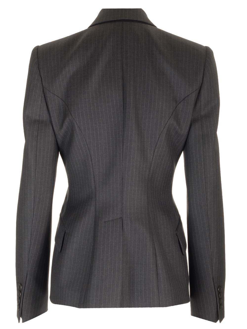 Al Duca D'Aosta Alexander Mcqueen Giacca Monopetto Con Motivo Gessato