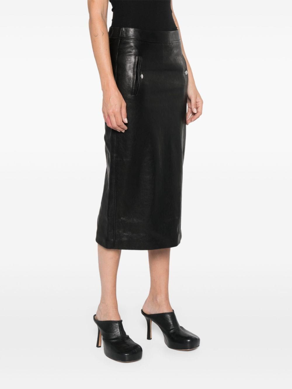 Al Duca D'Aosta Alexander Mcqueen Gonna Midi In Nappa