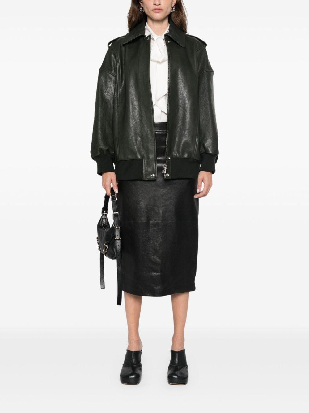 Al Duca D'Aosta Alexander Mcqueen Gonna Midi In Nappa