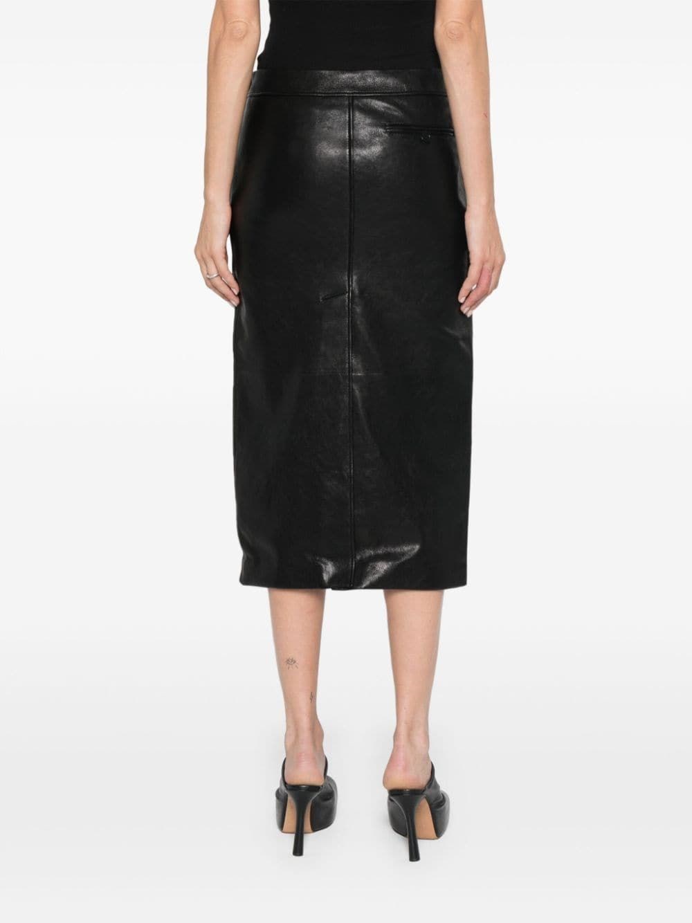 Al Duca D'Aosta Alexander Mcqueen Gonna Midi In Nappa