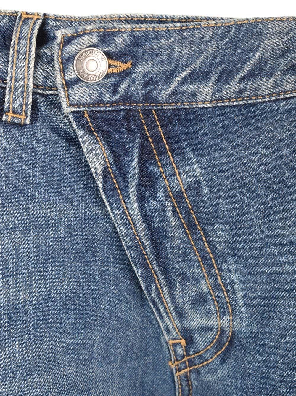 Al Duca D'Aosta Alexander Mcqueen Jeans Baggy Con Dettaglio Annodato