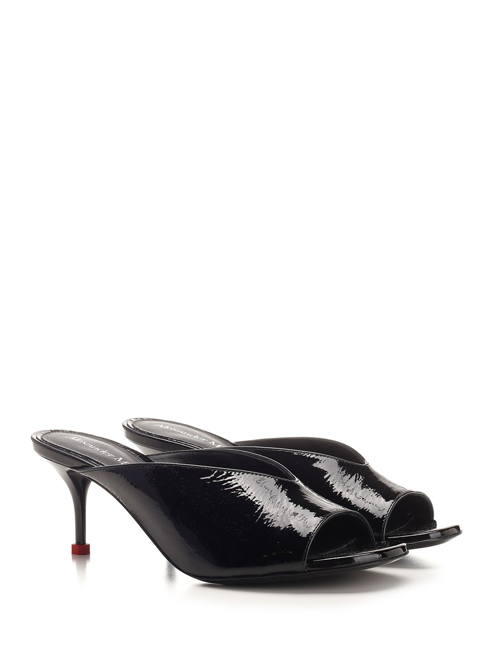 Al Duca D'Aosta Alexander Mcqueen Mule In Pelle Laccata