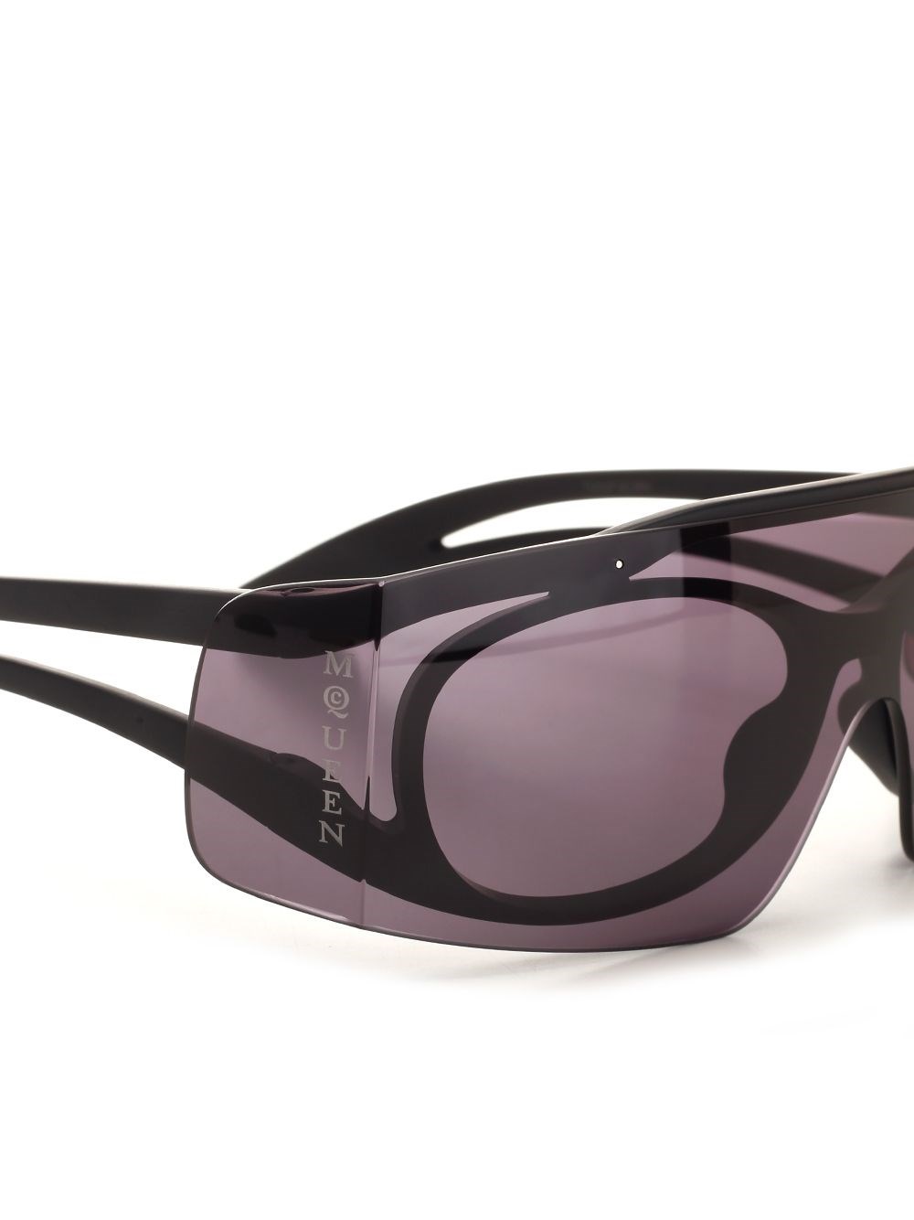 Al Duca D'Aosta Alexander Mcqueen Occhiali Da Sole Bicolore In Nero/fumé