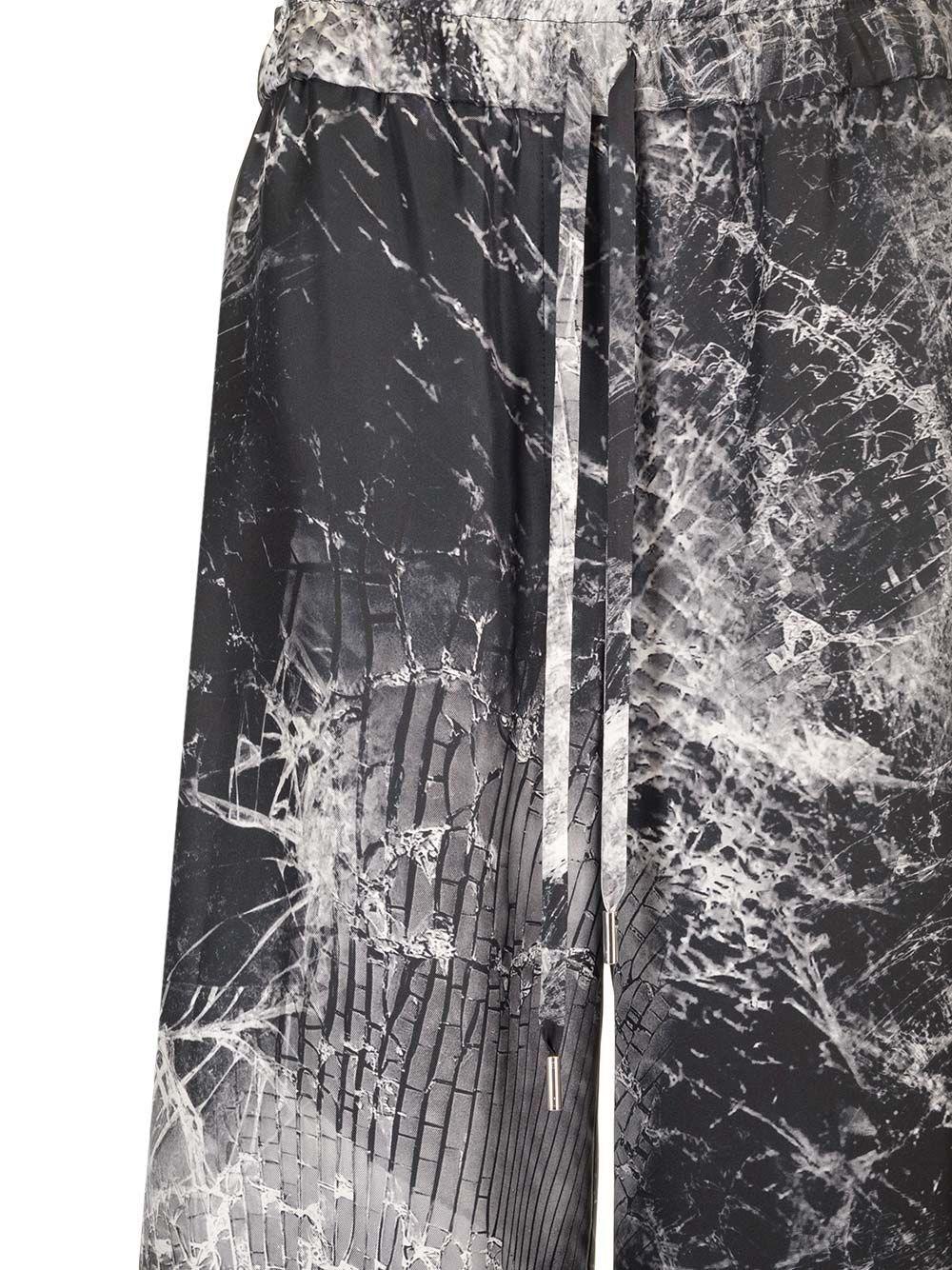 Al Duca D'Aosta Alexander Mcqueen Pantaloni Pyjama Stampa "Smashed Screen"