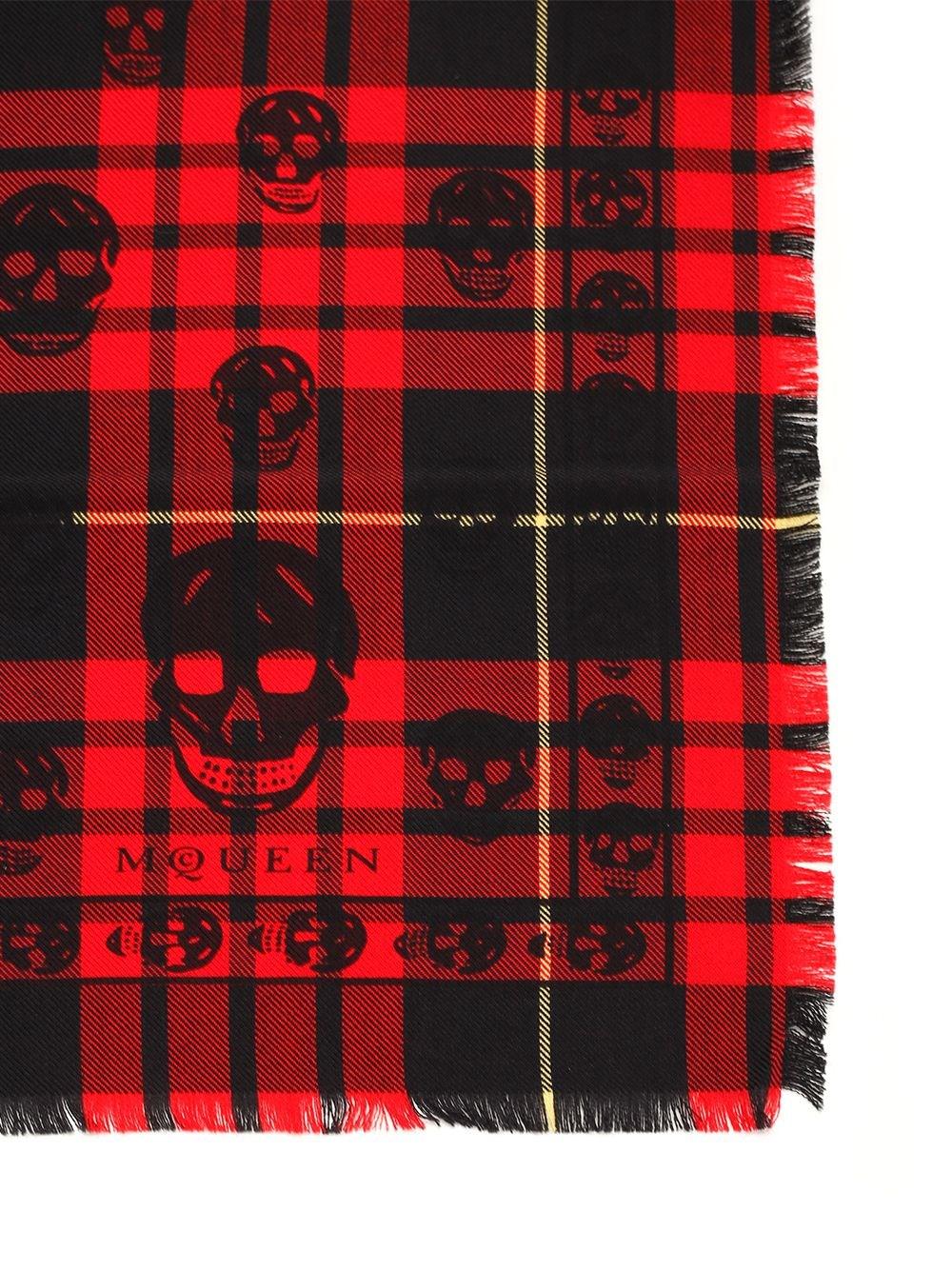 Al Duca D'Aosta Alexander Mcqueen Sciarpa Tartan Skull