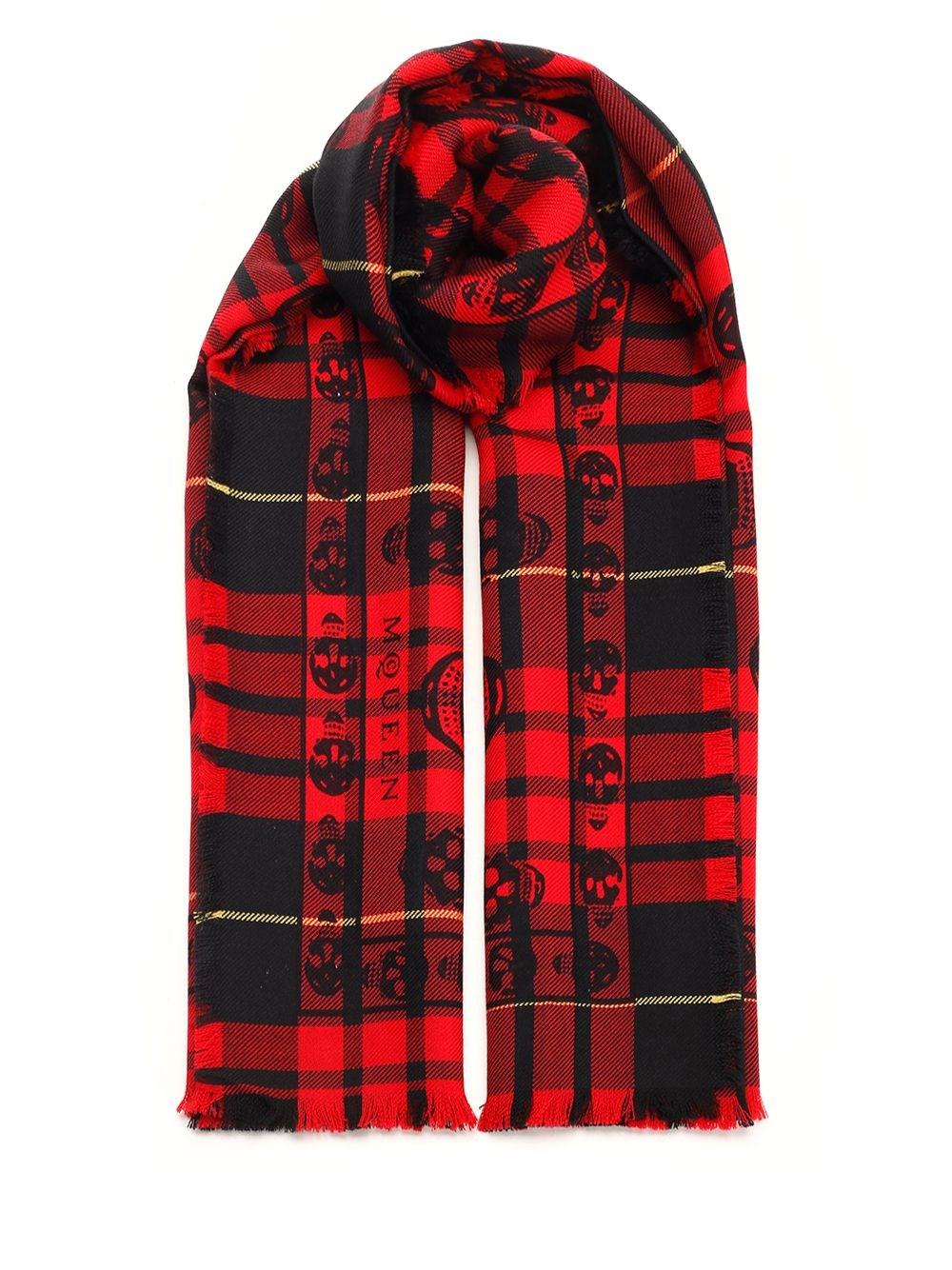 Al Duca D'Aosta Alexander Mcqueen Sciarpa Tartan Skull