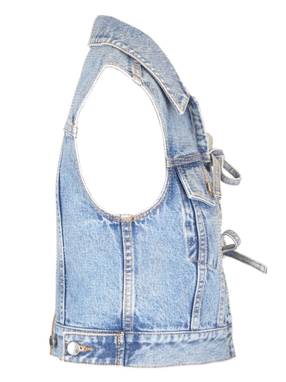 Al Duca D'Aosta Alexander Wang Gilet In Jeans Chiaro
