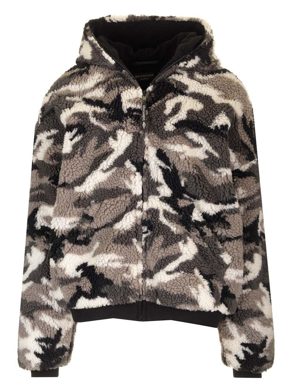 Al Duca D'Aosta Balenciaga Felpa in pile con cappuccio