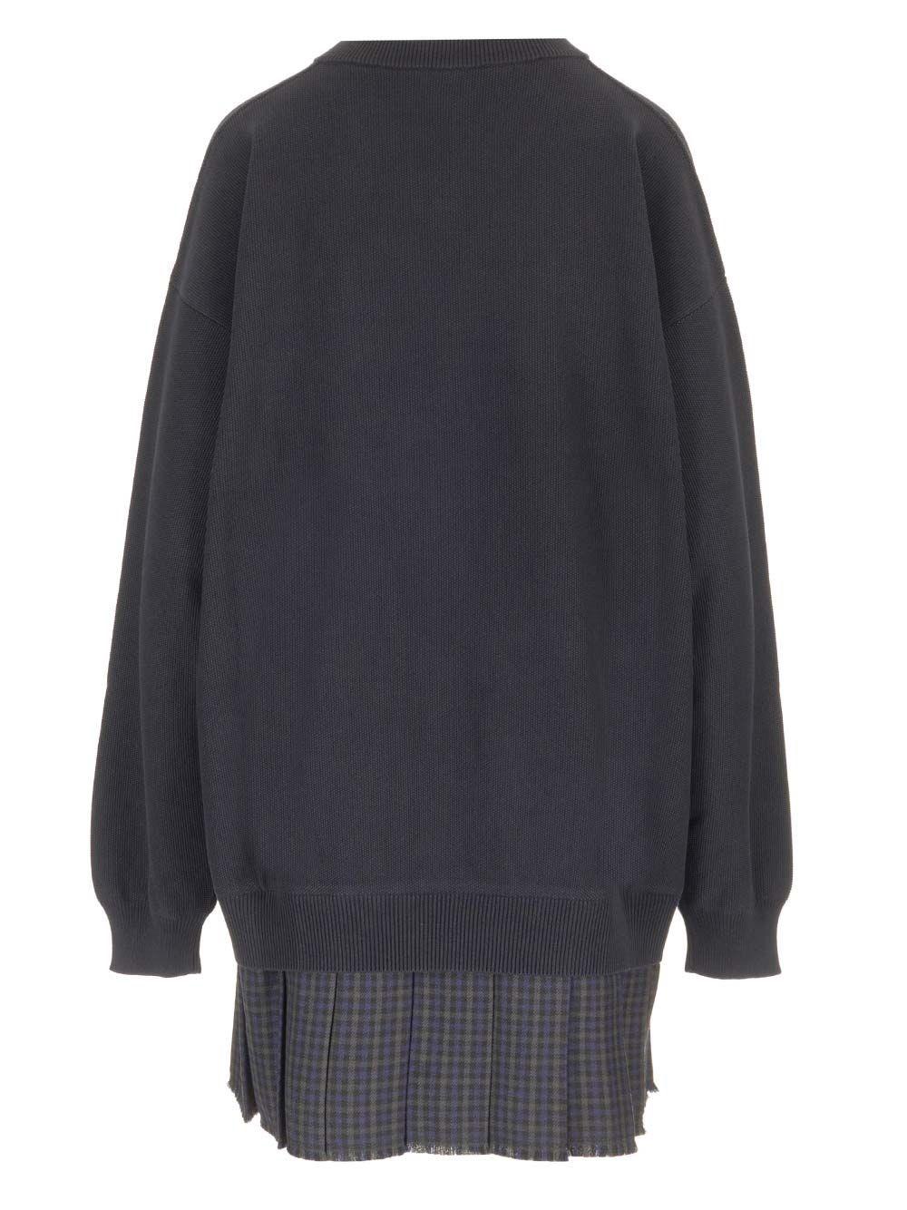 Al Duca D'Aosta Balenciaga Mini Abito Con Gonna A Pieghe