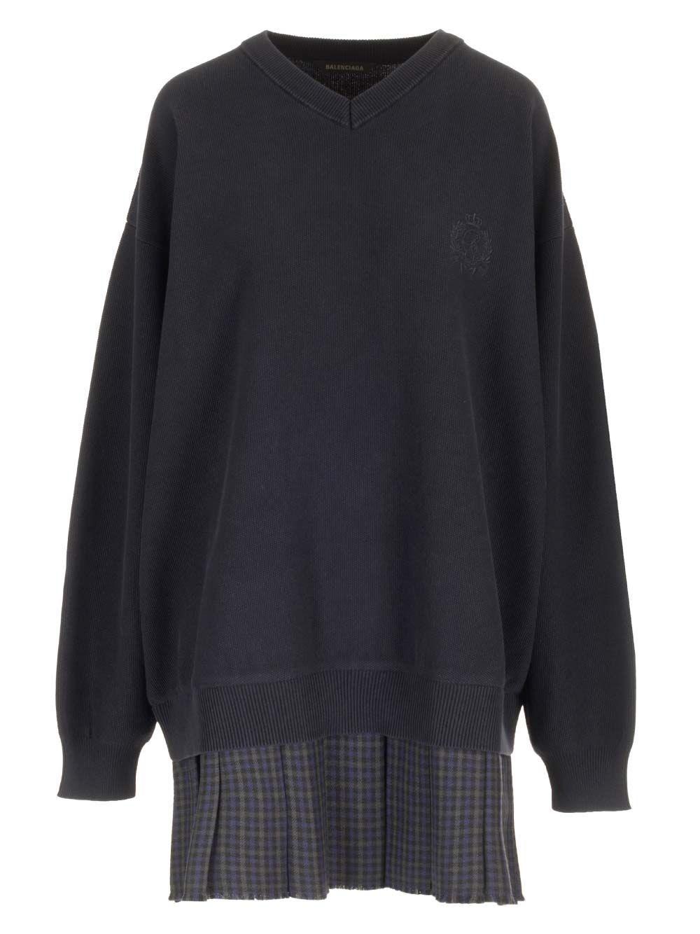 Al Duca D'Aosta Balenciaga Mini abito con gonna a pieghe