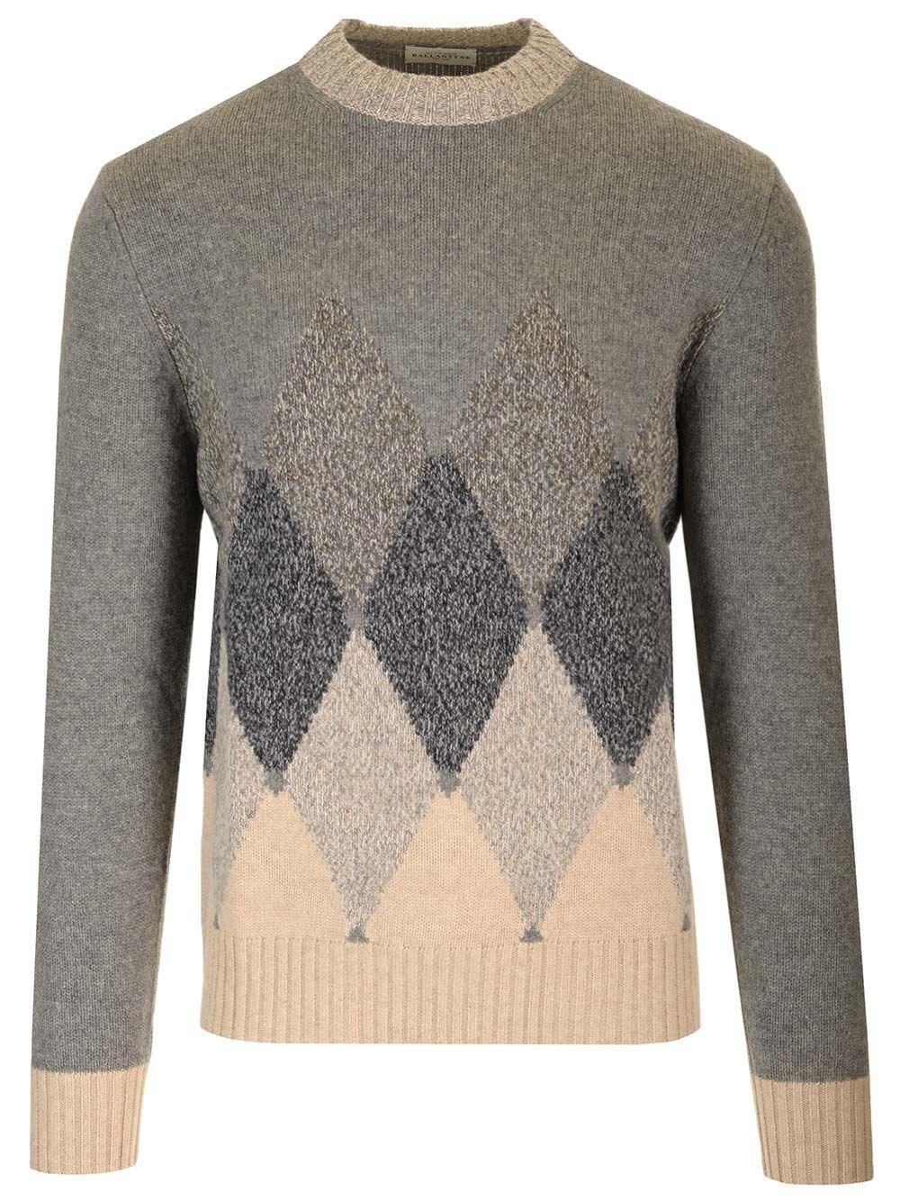 Al Duca D'Aosta Ballantyne MAGLIA DIAMOND IN LANA MOULINE'