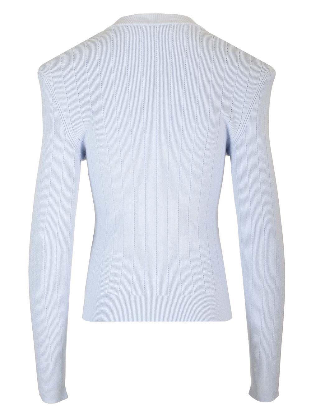 Al Duca D'Aosta Balmain BUTTON-TRIMMED TURTLENECK SWEATER