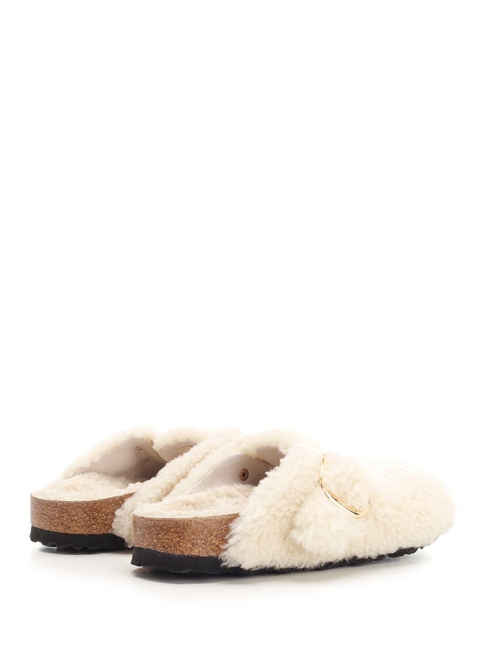 Al Duca D'Aosta Birkenstock Slipper "Boston Big Buckle" In Shearling