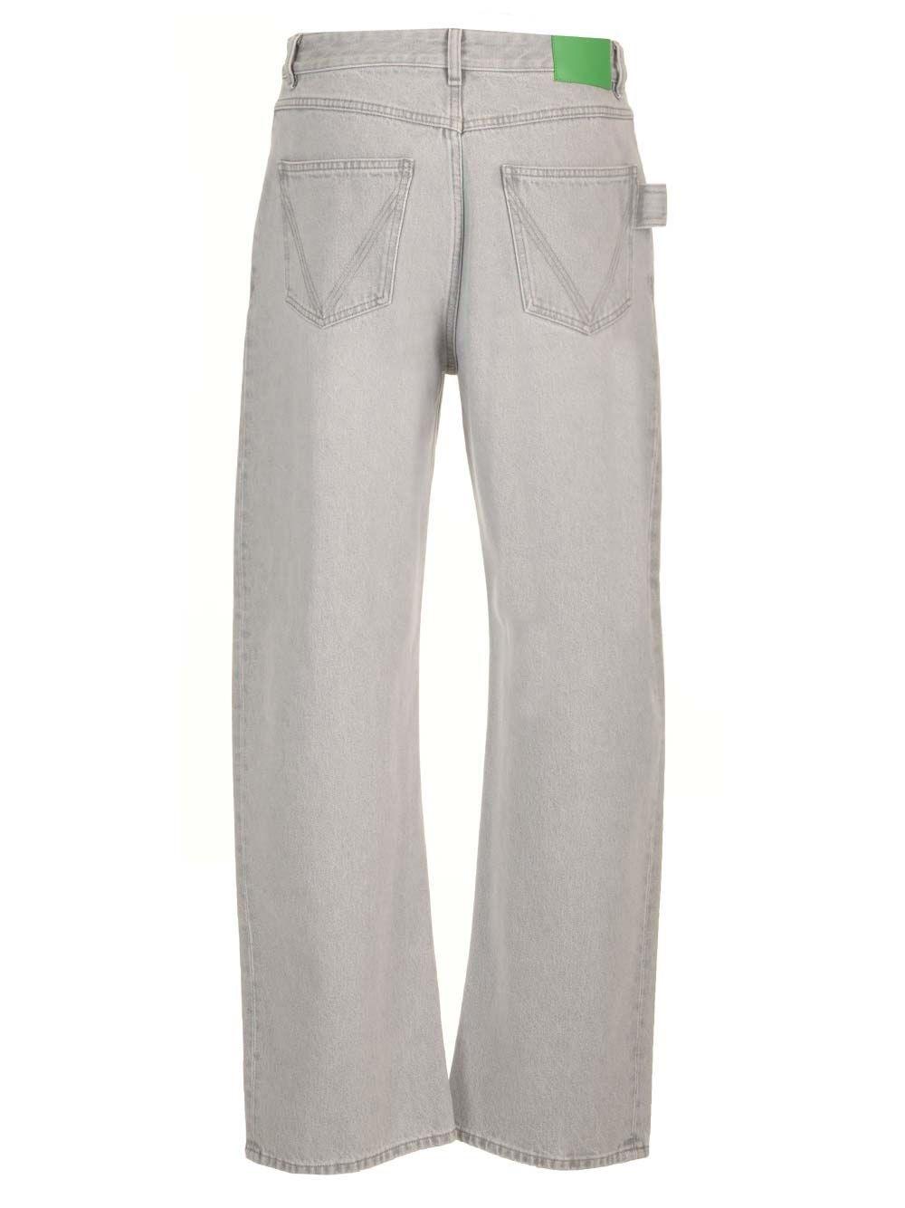 Al Duca D'Aosta Bottega Veneta Jeans In Denim Lavaggio Light Grey