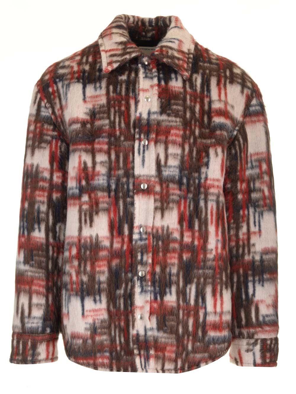 Al Duca D'Aosta Bottega Veneta Overshirt a quadri in alpaca