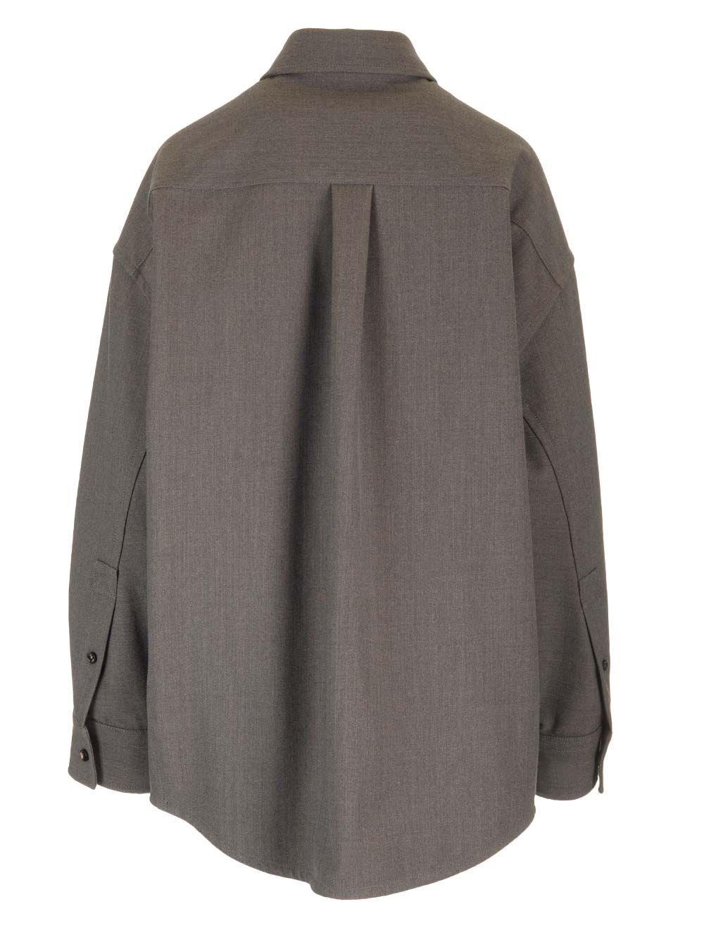Al Duca D'Aosta Bottega Veneta Overshirt In Lana Leggera Stretch