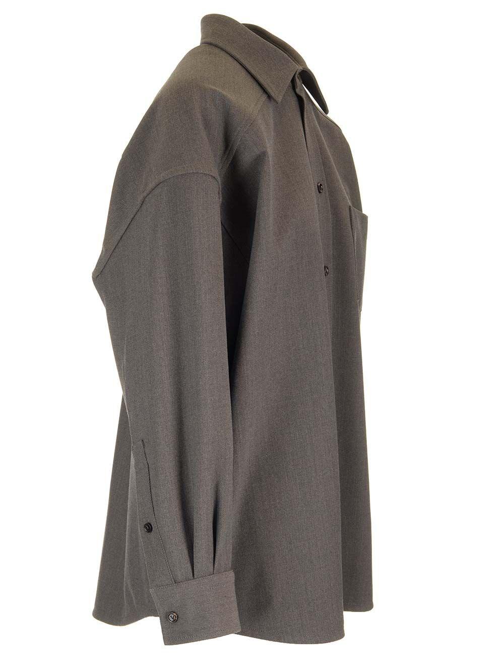 Al Duca D'Aosta Bottega Veneta Overshirt In Lana Leggera Stretch