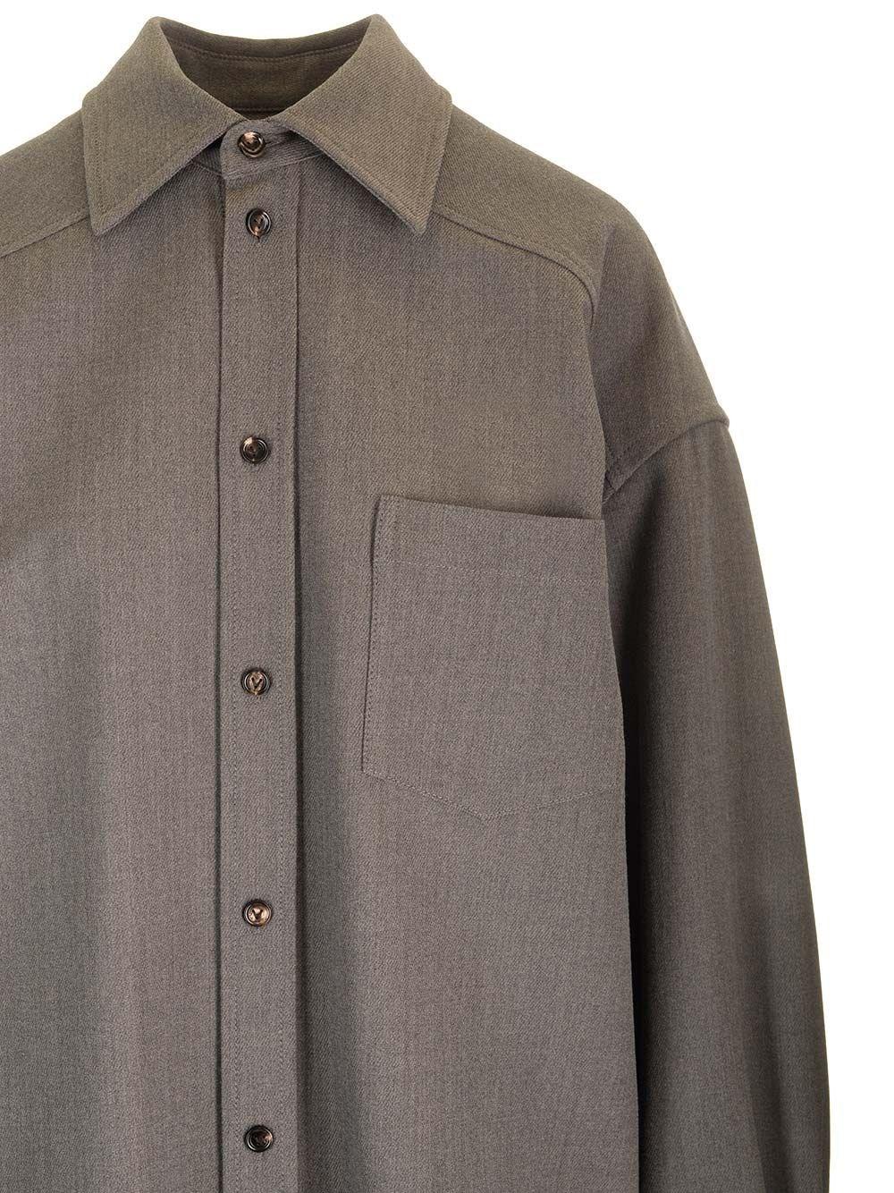 Al Duca D'Aosta Bottega Veneta Overshirt In Lana Leggera Stretch