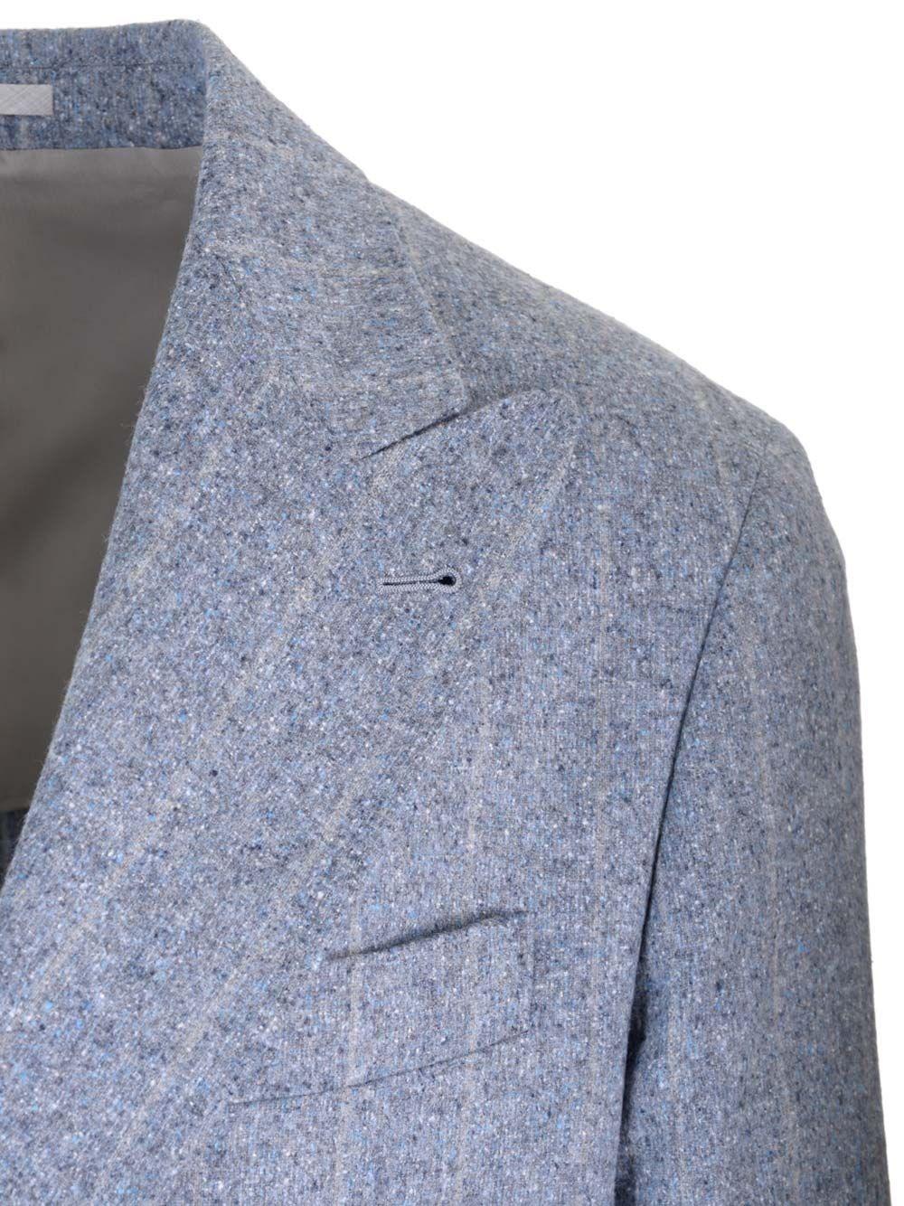 Al Duca D'Aosta Brunello Cucinelli Abito Gessato Di Seta Lana E Cashmere