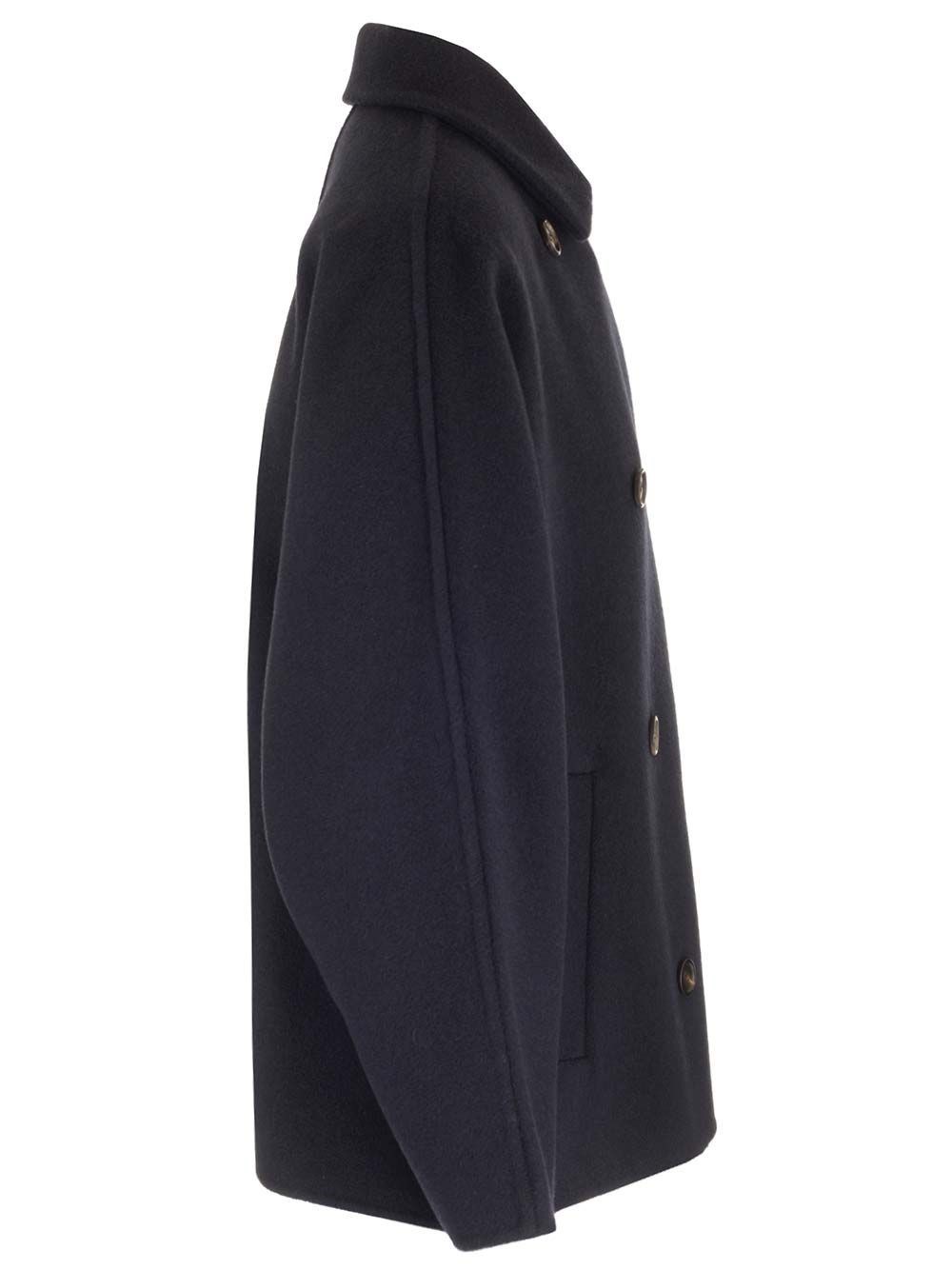 Al Duca D'Aosta Brunello Cucinelli Caban In Panno Cashmere E Lana Double