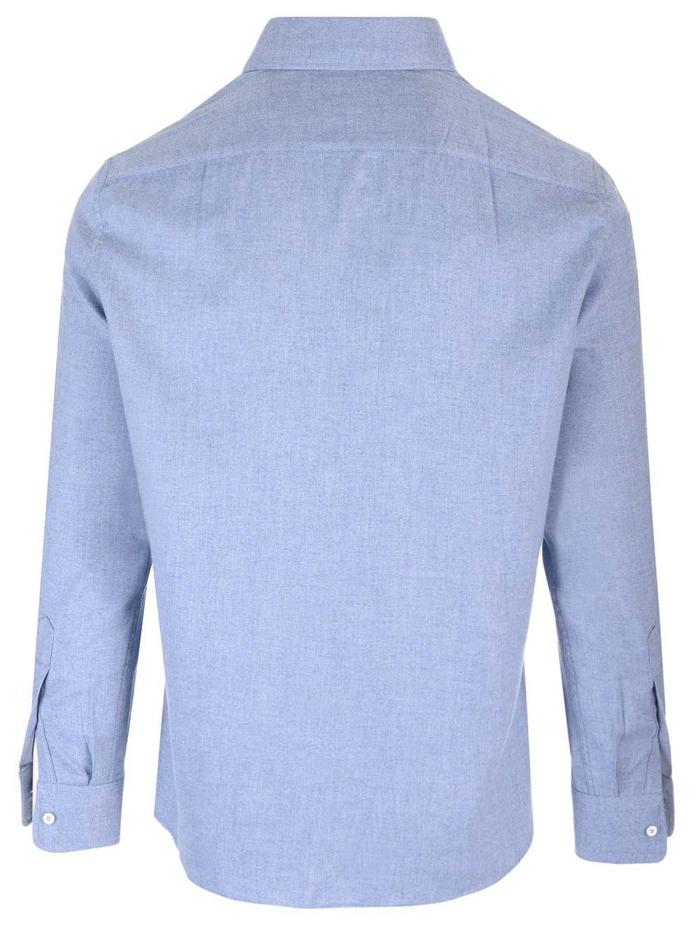 Al Duca D'Aosta Brunello Cucinelli Camicia Slim Fit In Flanella