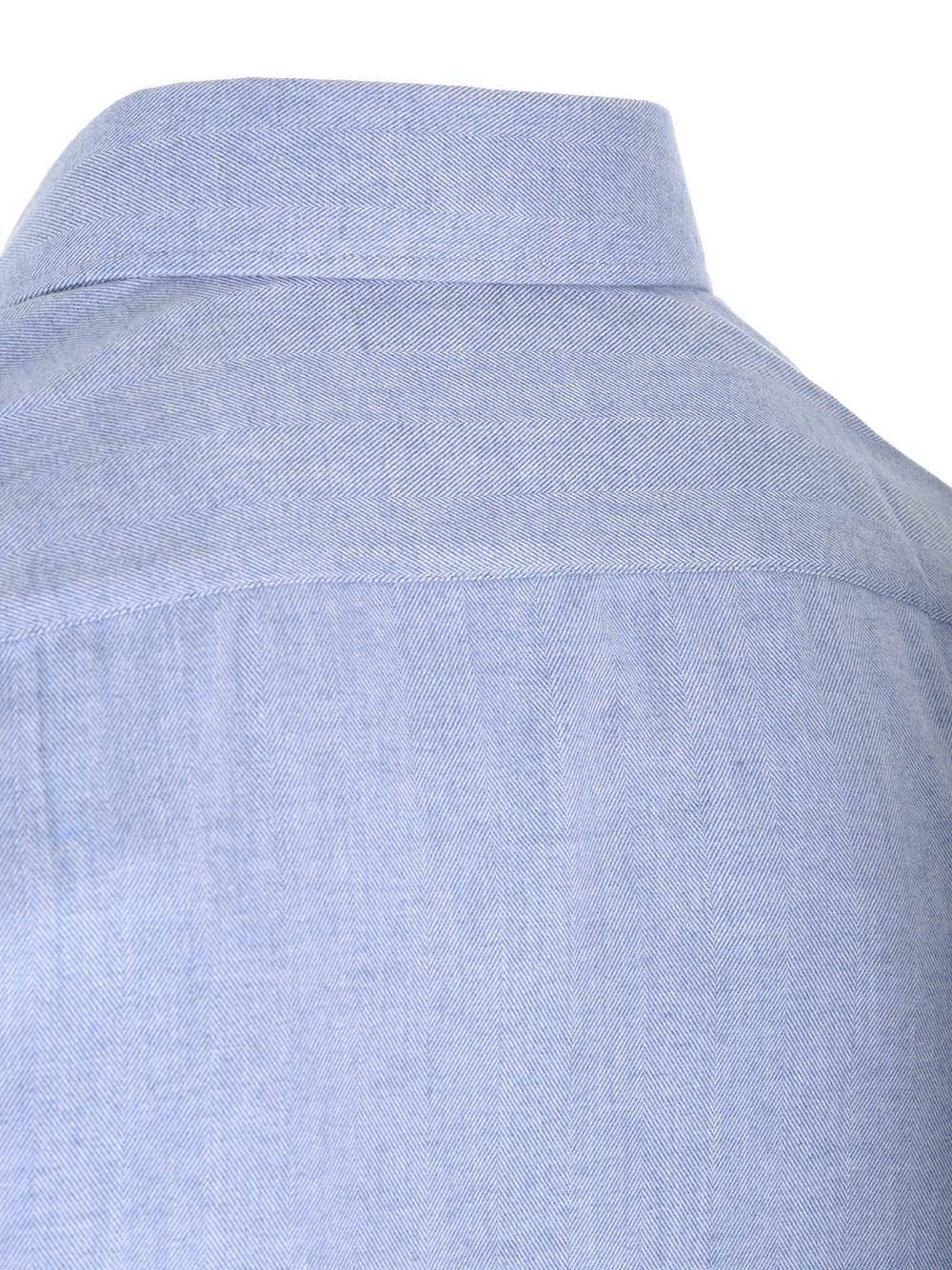 Al Duca D'Aosta Brunello Cucinelli Camicia Slim Fit In Flanella