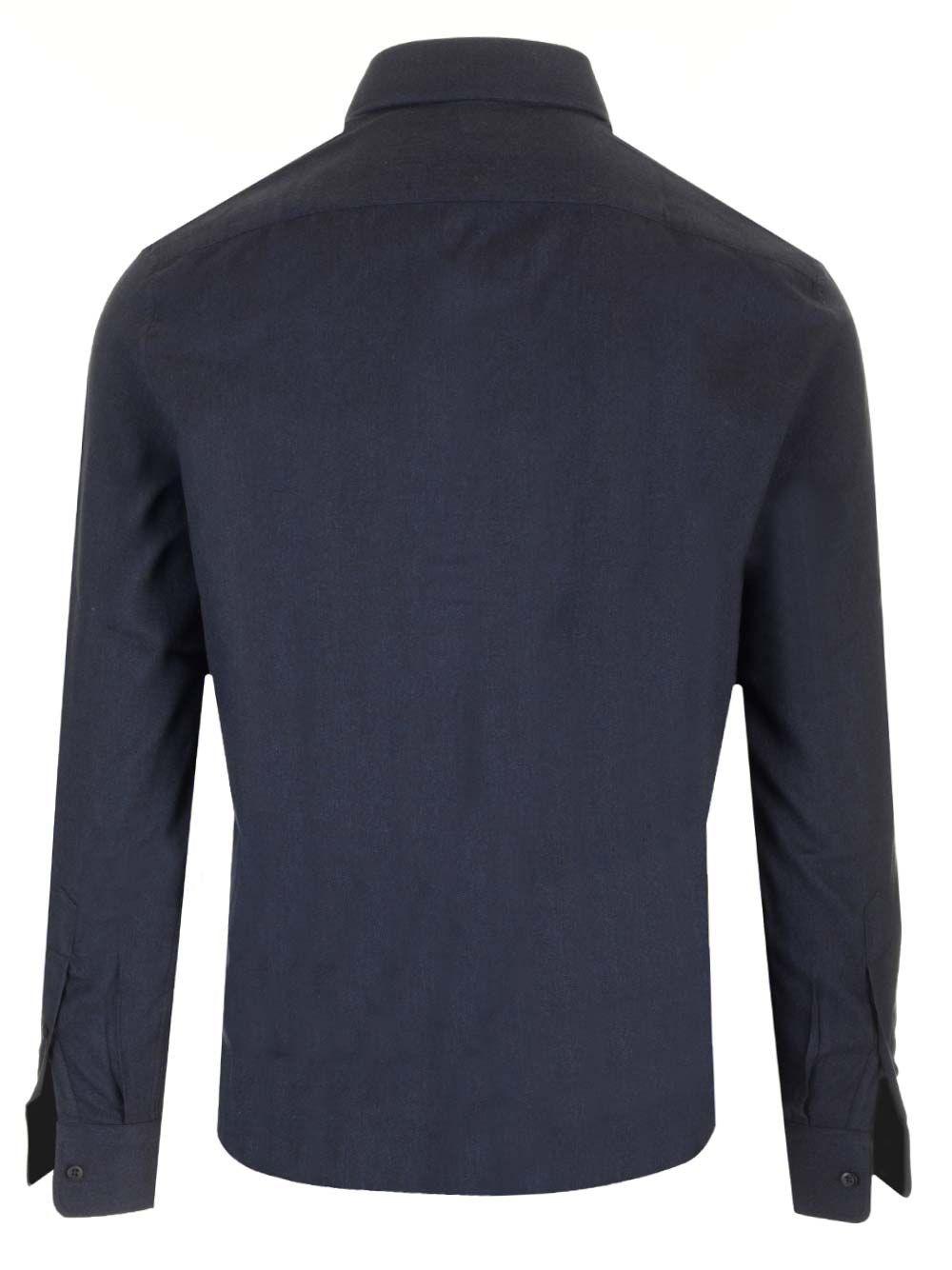 Al Duca D'Aosta Brunello Cucinelli Camicia Slim Fit In Flanella