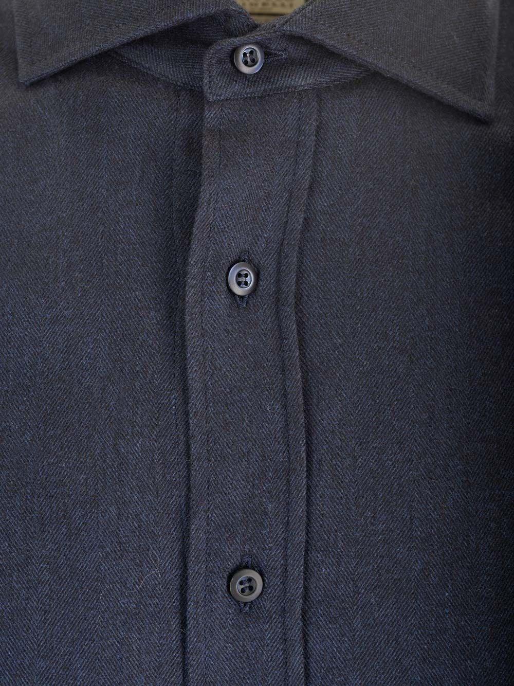 Al Duca D'Aosta Brunello Cucinelli Camicia Slim Fit In Flanella