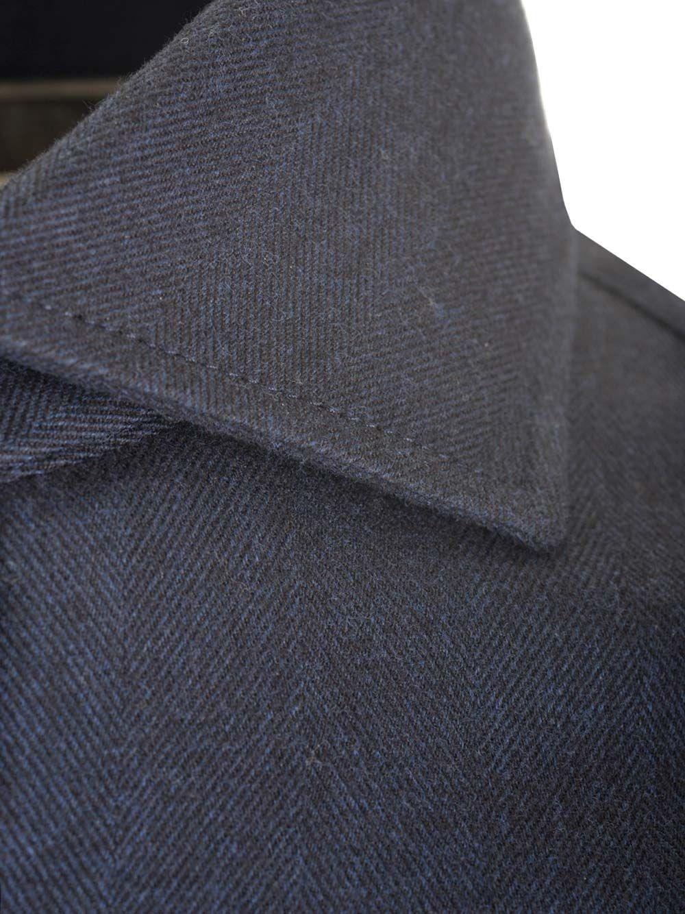 Al Duca D'Aosta Brunello Cucinelli Camicia Slim Fit In Flanella