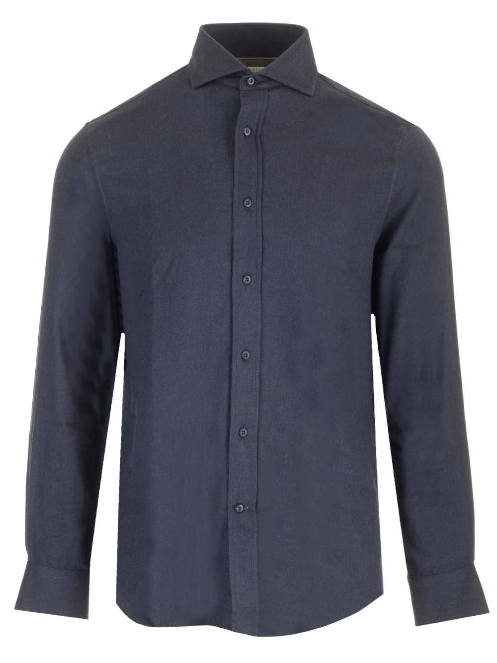Al Duca D'Aosta Brunello Cucinelli Camicia slim fit in flanella