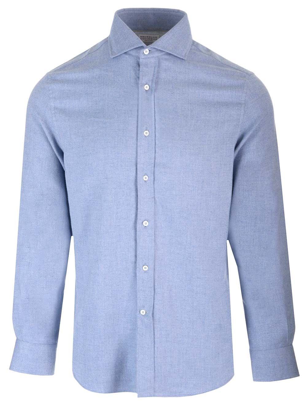 Al Duca D'Aosta Brunello Cucinelli Camicia slim fit in flanella