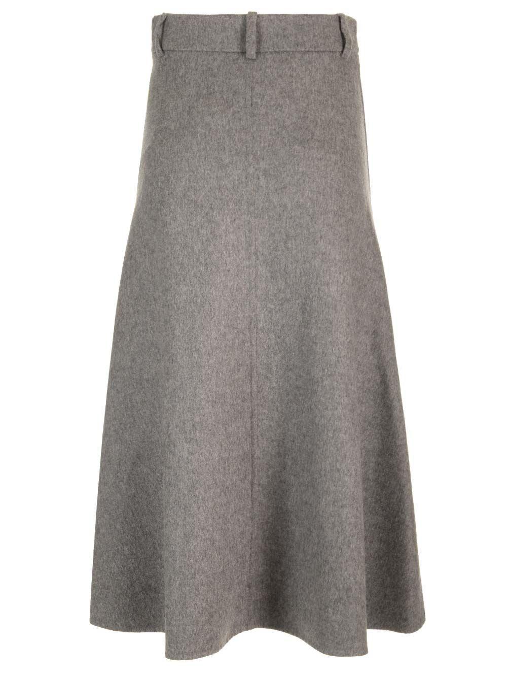 Al Duca D'Aosta Brunello Cucinelli Gonna "Flute" In Tessuto Double
