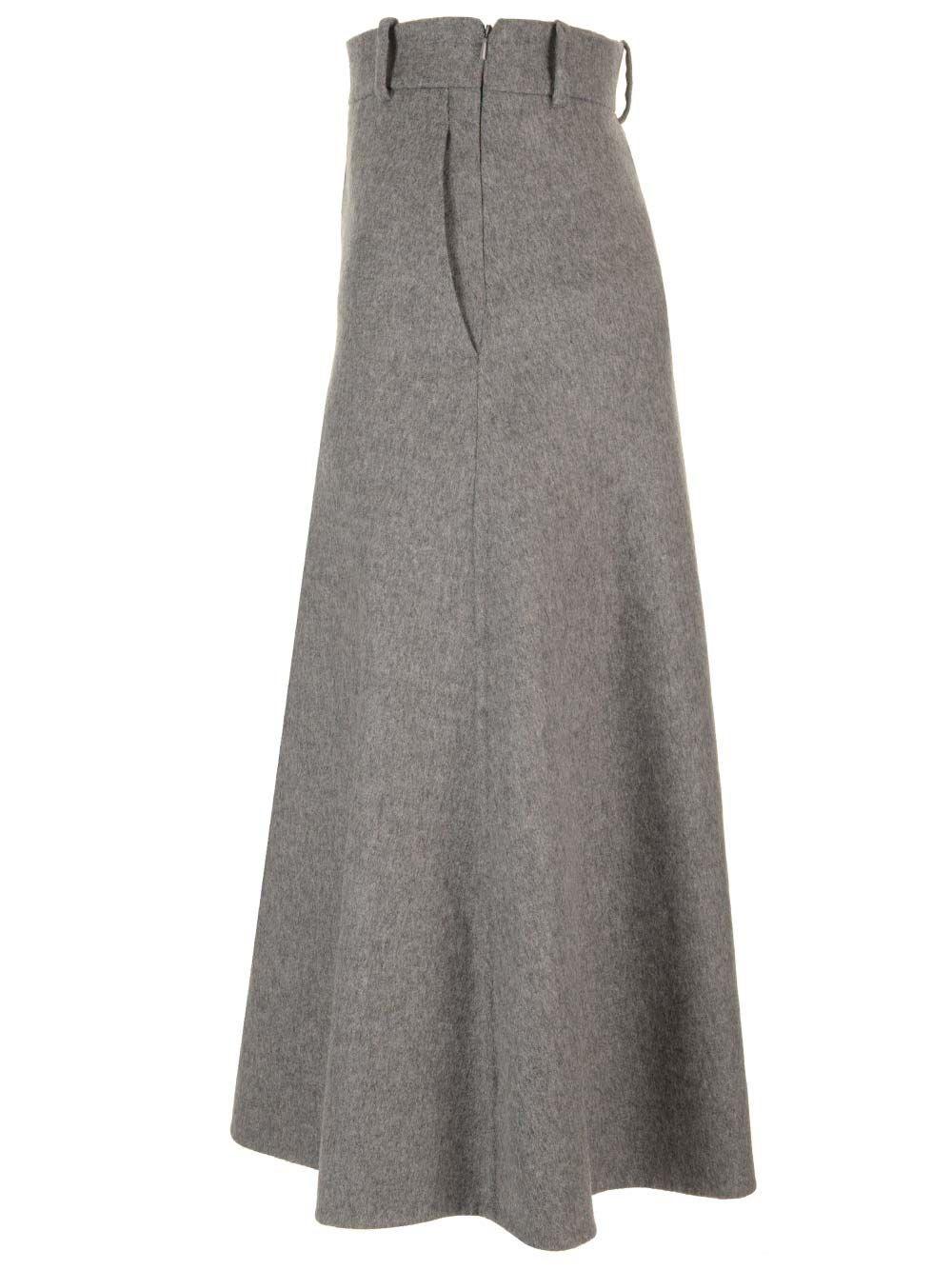 Al Duca D'Aosta Brunello Cucinelli Gonna "Flute" In Tessuto Double