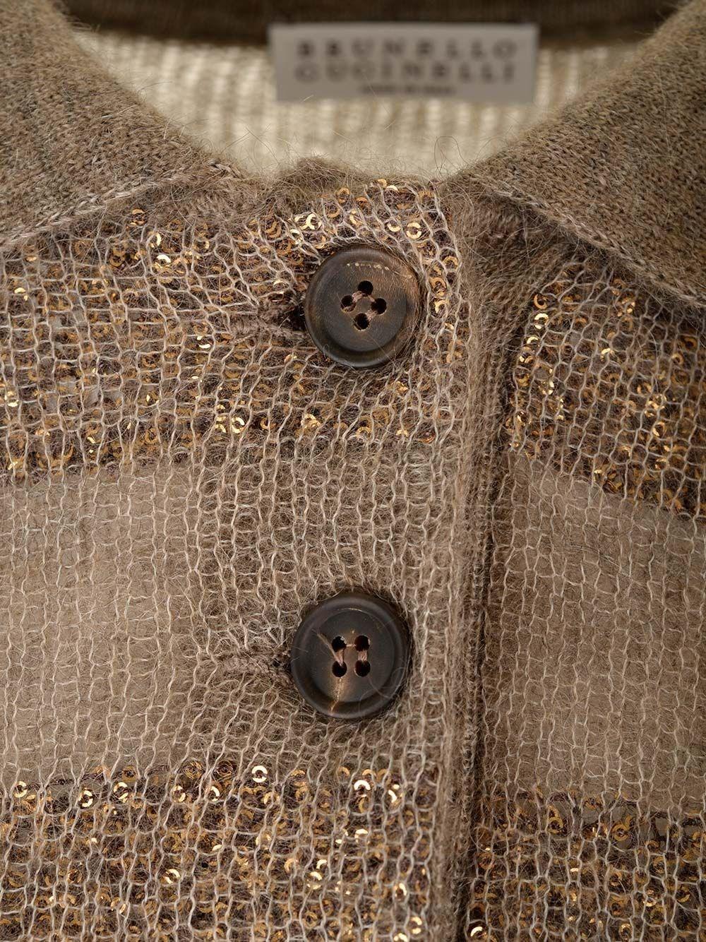 Al Duca D'Aosta Brunello Cucinelli Maglia In Mohair E Lana Marrone