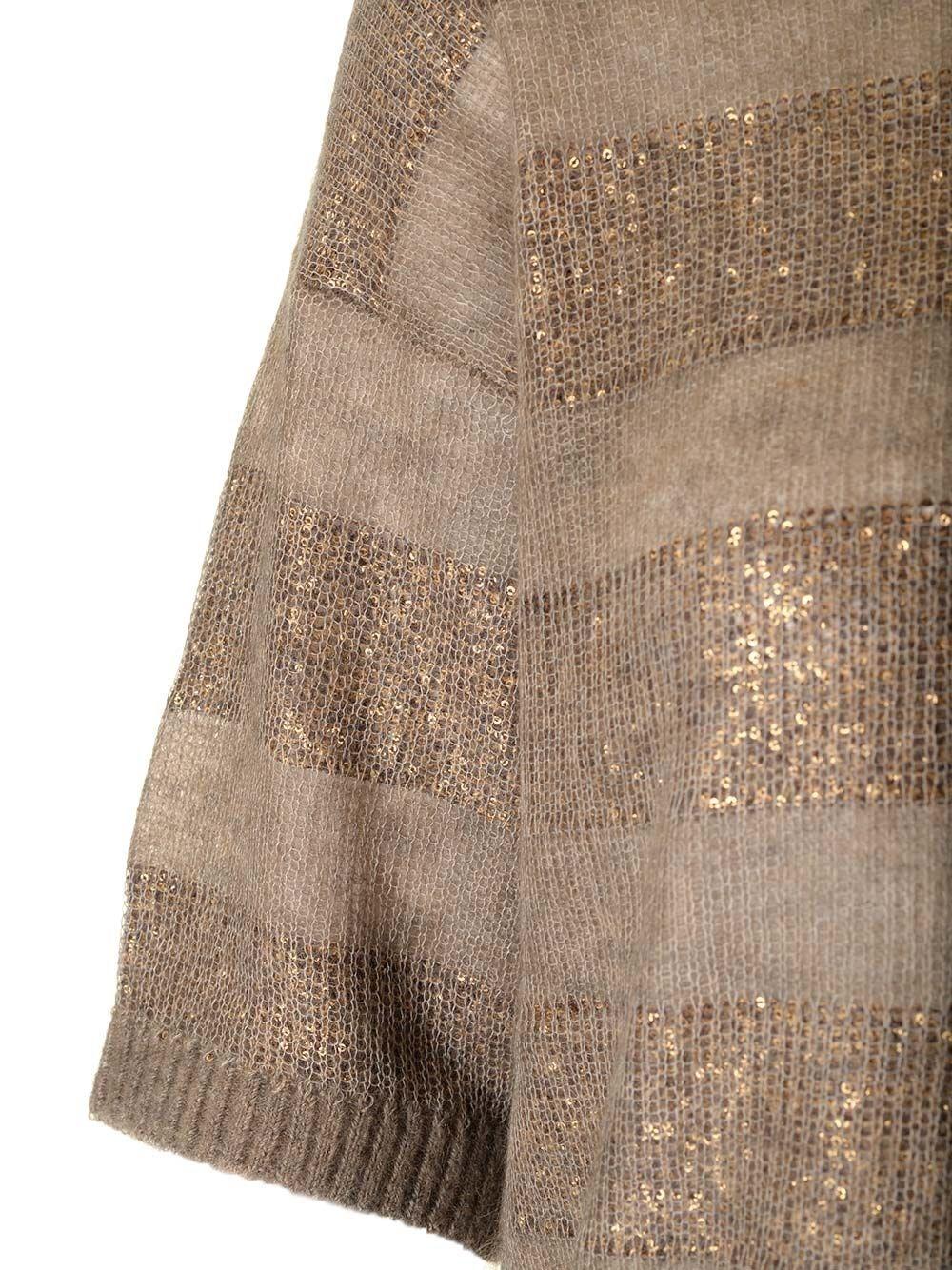 Al Duca D'Aosta Brunello Cucinelli Maglia In Mohair E Lana Marrone