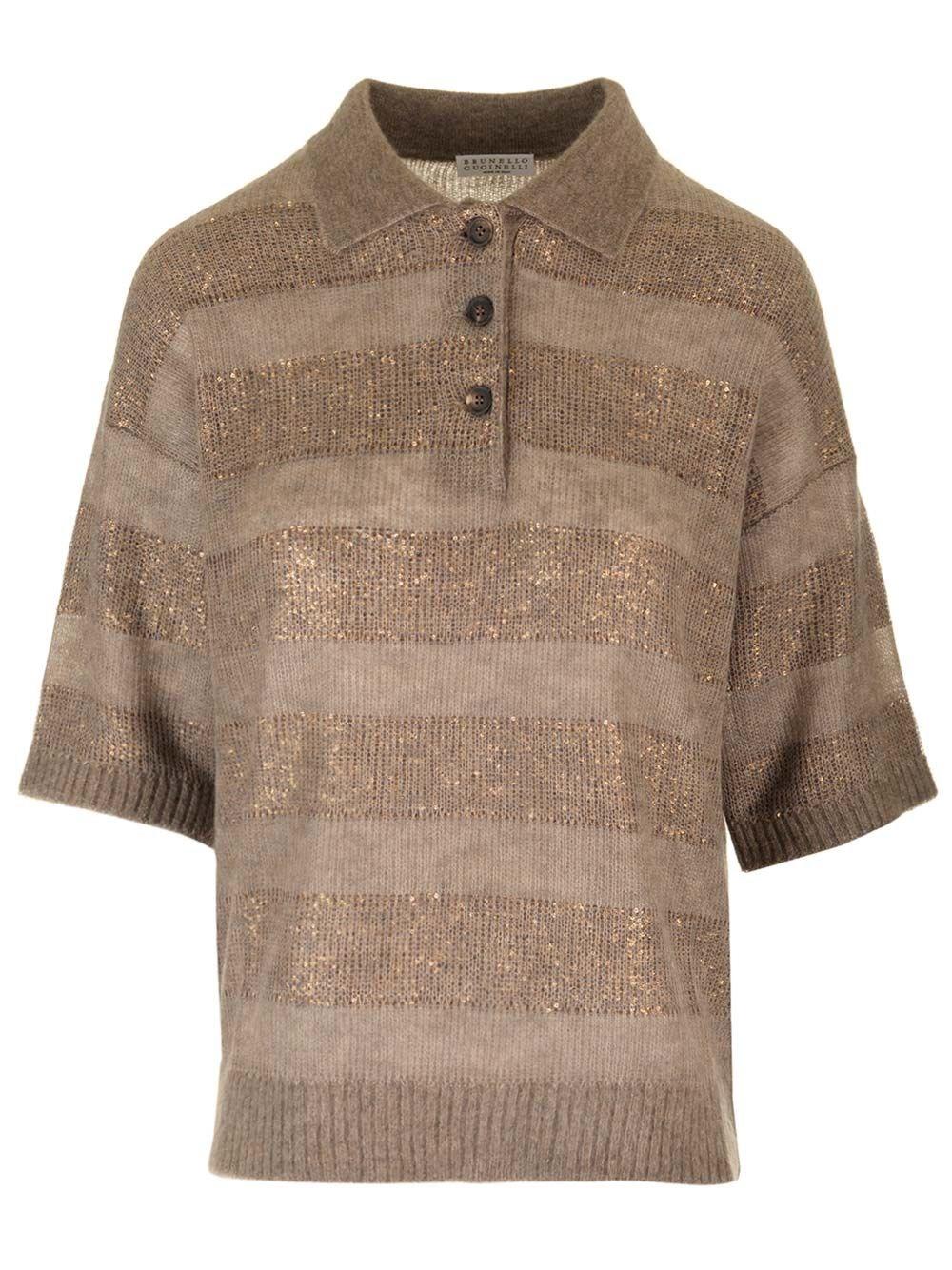 Al Duca D'Aosta Brunello Cucinelli Maglia in mohair e lana marrone