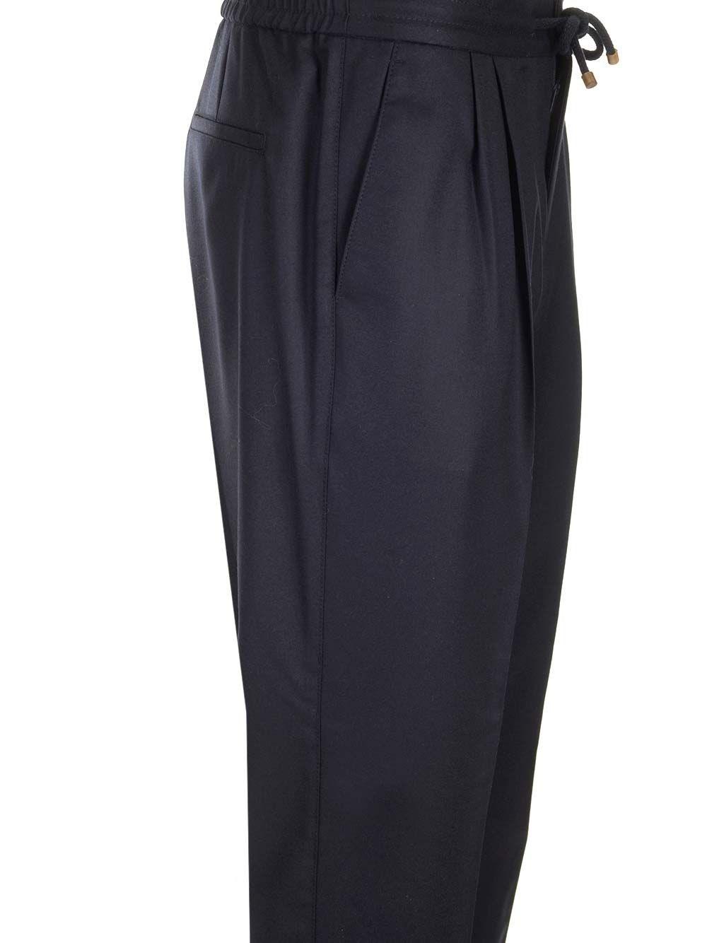 Al Duca D'Aosta Brunello Cucinelli Pantalone Leisure Fit In Flanella