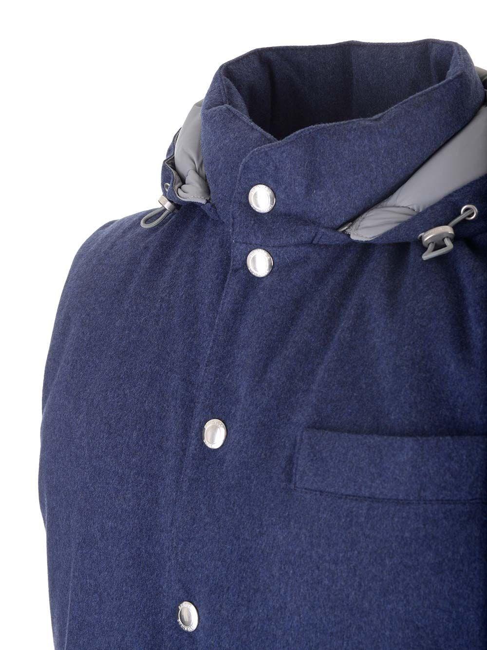 Al Duca D'Aosta Brunello Cucinelli Piumino Senza Maniche In Flanella Di Lana Membranata