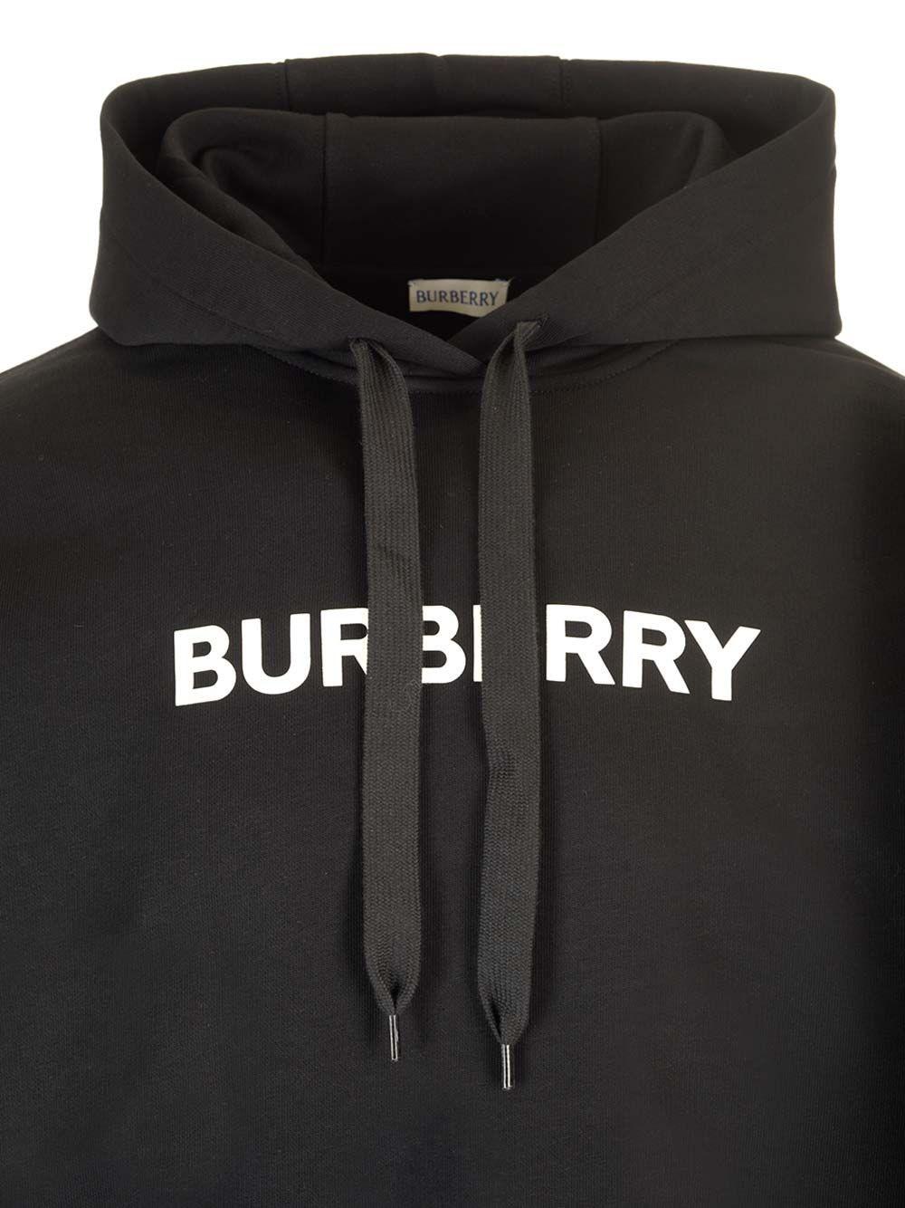 Al Duca D'Aosta Burberry Felpa In Cotone Con Cappuccio E Logo