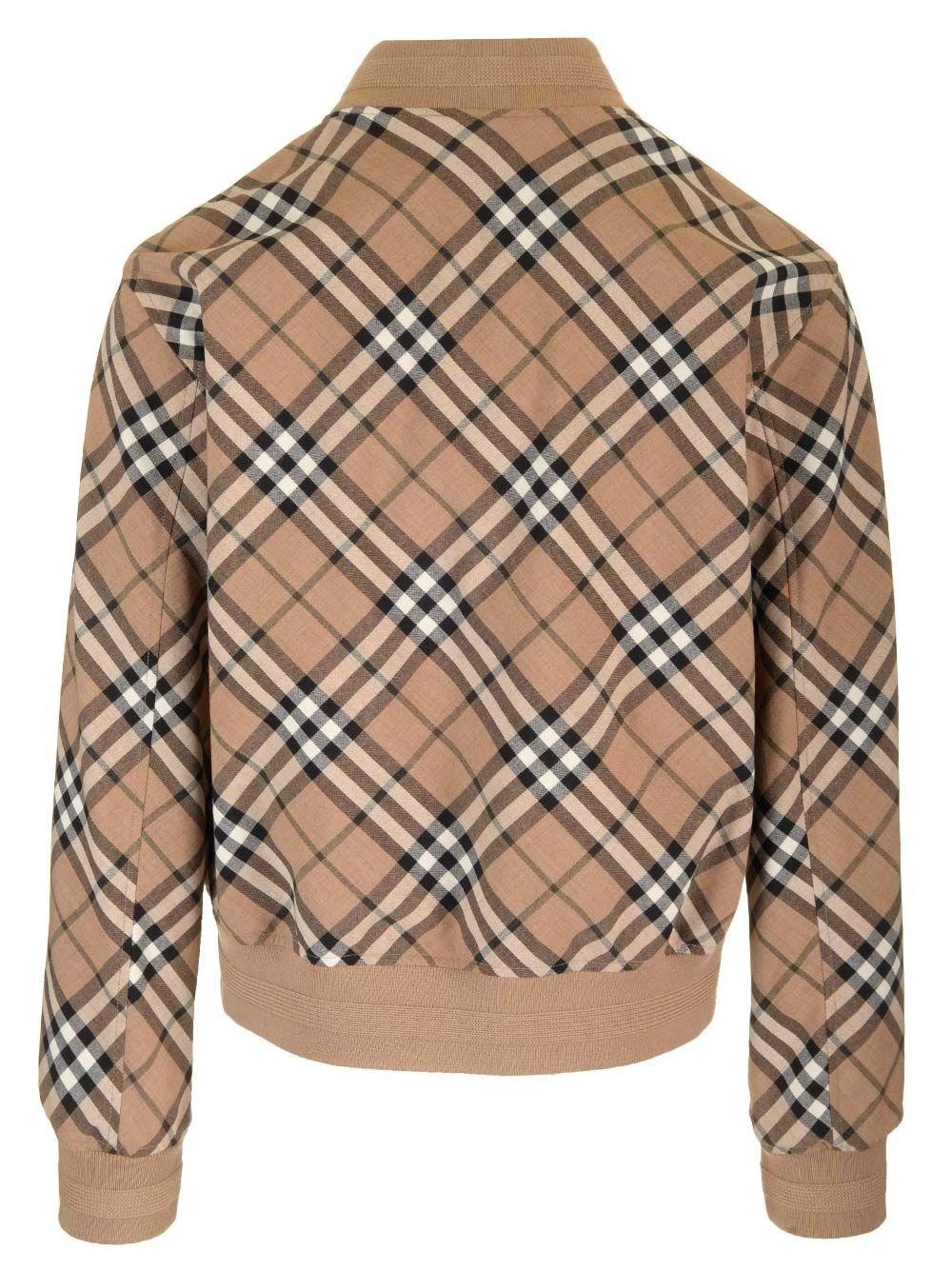 Al Duca D'Aosta Burberry Giacca Harrington In Misto Lana Check