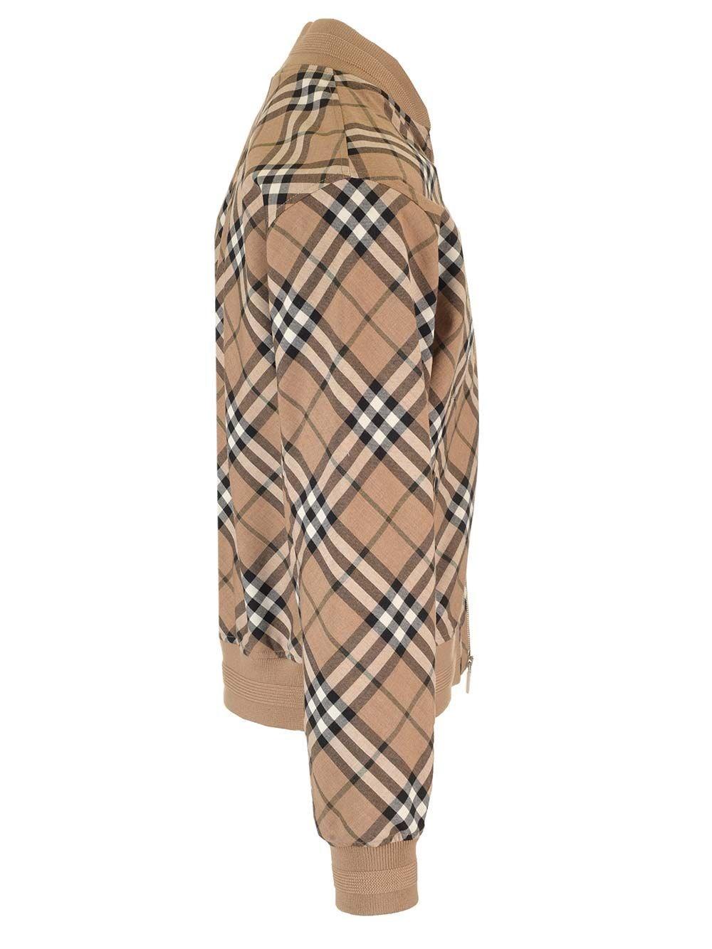 Al Duca D'Aosta Burberry Giacca Harrington In Misto Lana Check