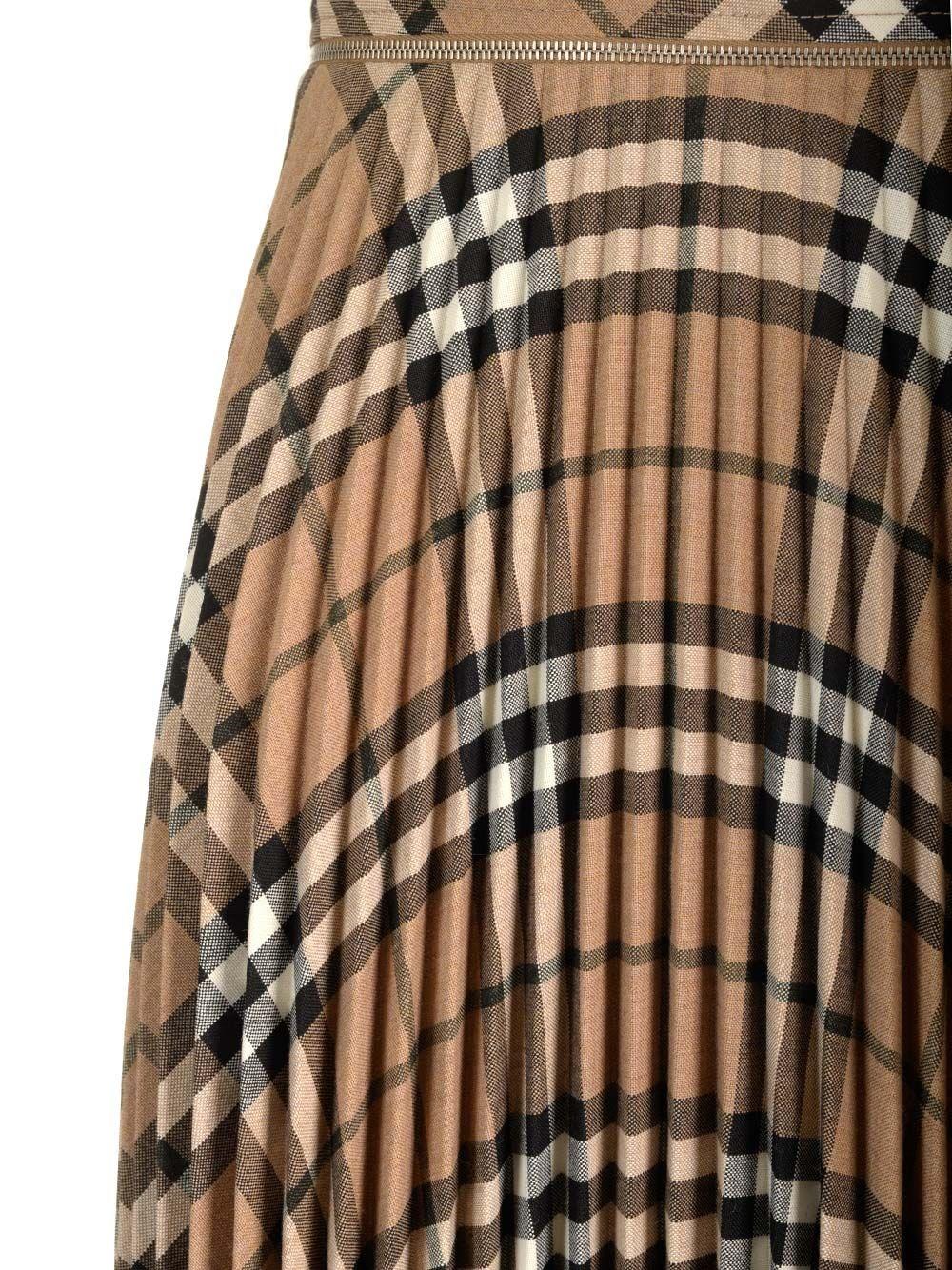 Al Duca D'Aosta Burberry Gonna Plissè In Lana Tartan