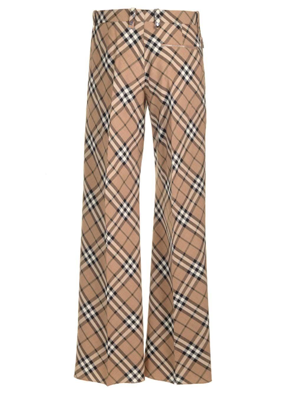 Al Duca D'Aosta Burberry Pantaloni Sartoriali In Misto Lana Check