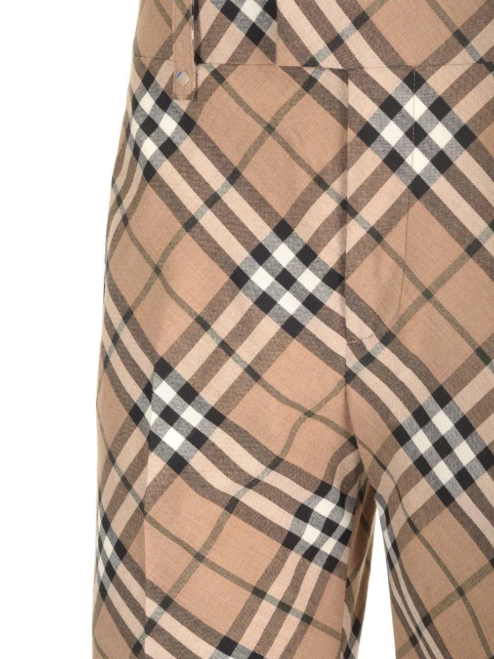 Al Duca D'Aosta Burberry Pantaloni Sartoriali In Misto Lana Check